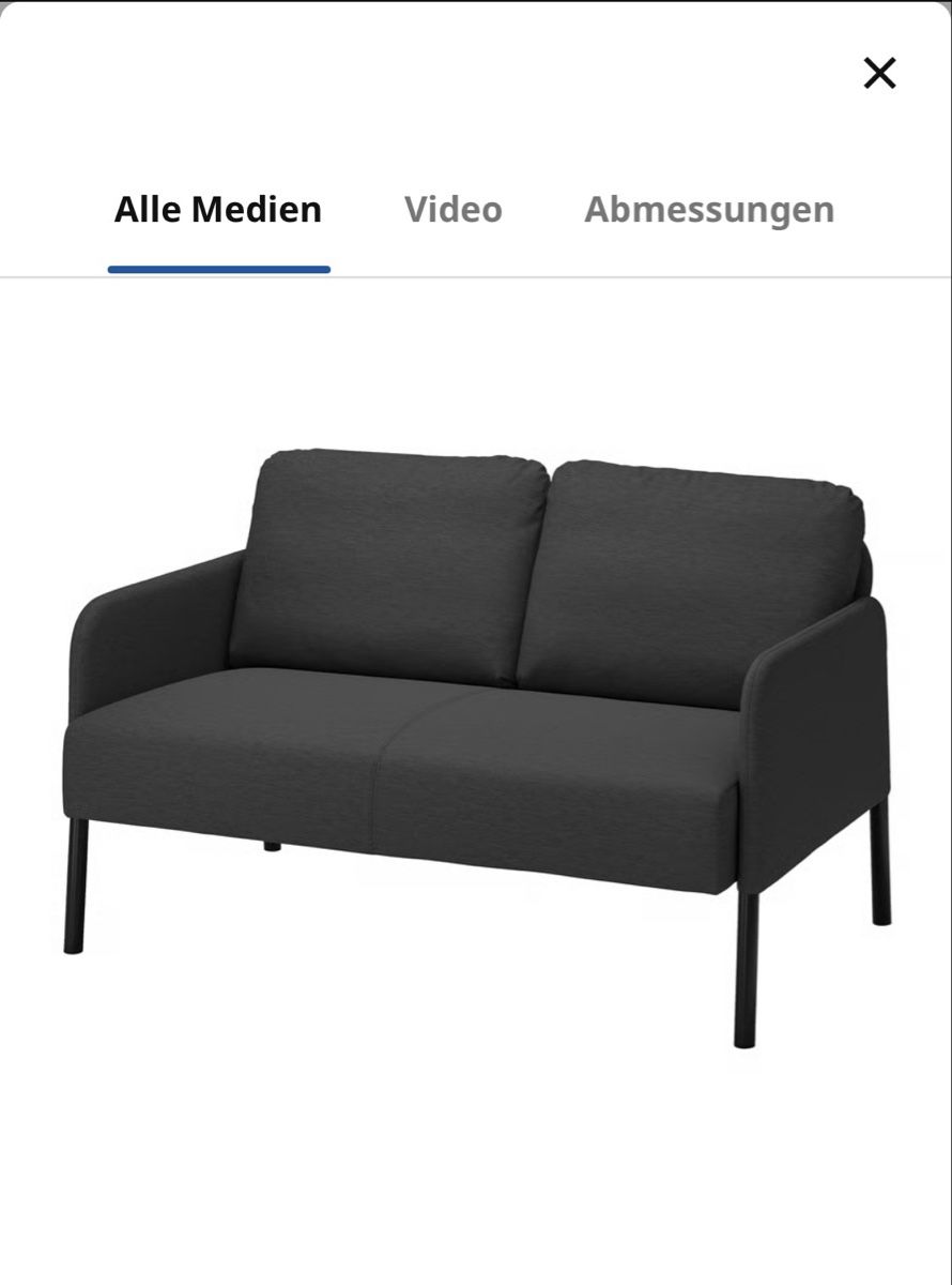 Ikea Sofas: 2er Sofa IKEA GLOSTAD – D'occasion à Bern par rokiwankenobi 4