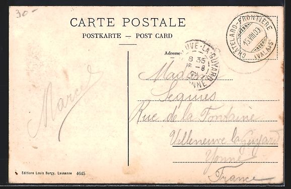 Cartoline postali: Le Chatelard /VS, Vue général avec Gra – Usato da Berlin venduto da bartko-reher 1