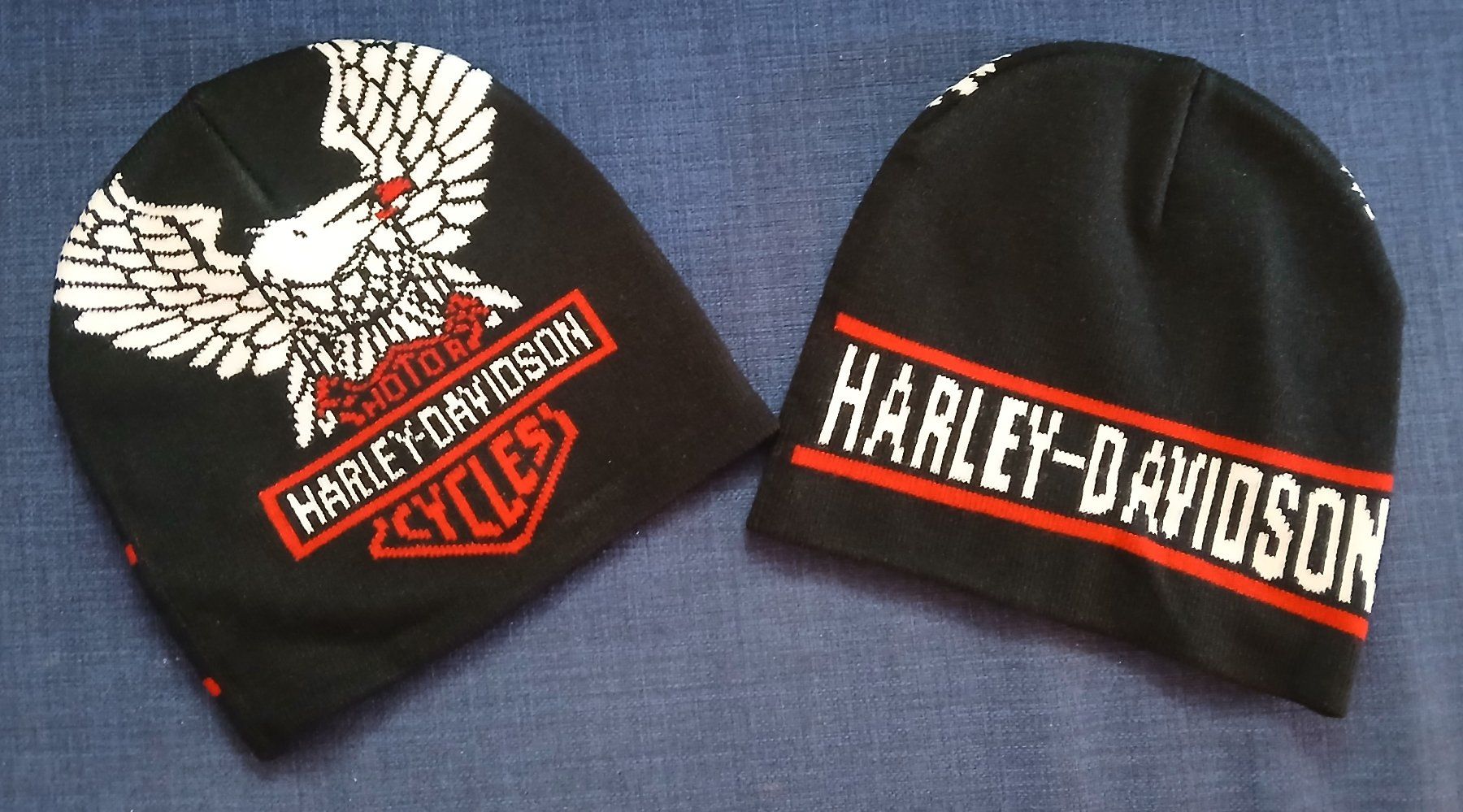 Harley-Davidson Copricapi, berretti & cappellini: Bonnet Harley-Davidson noir J009 – Nuovo e nell'imballaggio originale da Allens venduto da MADE.IN.ROCK.N.ROLL