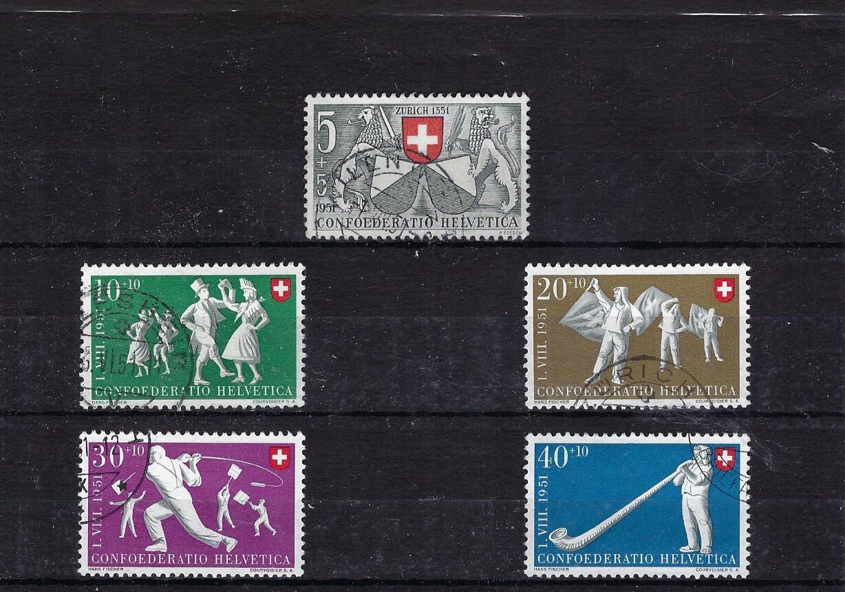 Alle Briefmarken: Pro Patria Briefmarkensatz gestempelt, komplett – Gebraucht aus Kloten von Kloetip