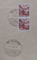 St. Moritz 5.II.48 Winterspiele Brief mit Sonderstempel TOP
