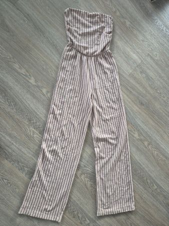 Jumpsuit Chicorée gestreift beige Grösse S gebraucht