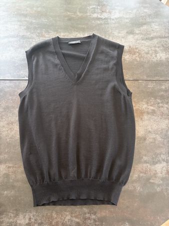 Prada Strickweste Schwarz Herren Luxus Designer Gr. 48