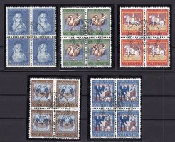 R6666  /  Pro patria 1965 en blocs de 4 obl. 1.VI.65