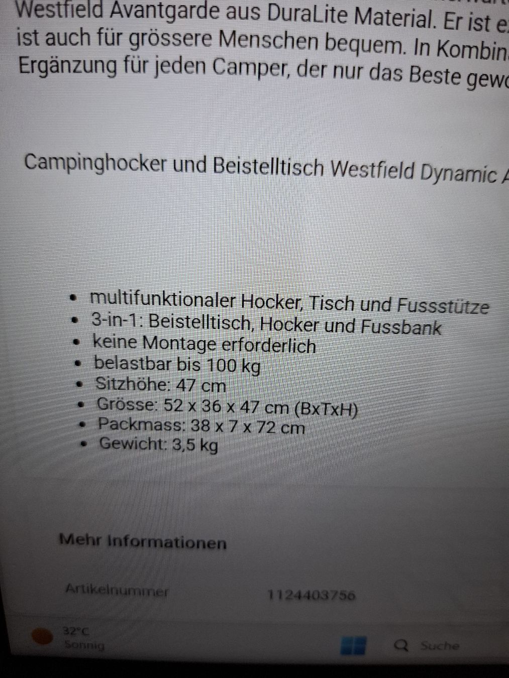 Sgabelli: Westfield Dynamic Avantgarde  Hocker inkl. Tischauflage – Usato da Untersiggenthal venduto da Bagus 7