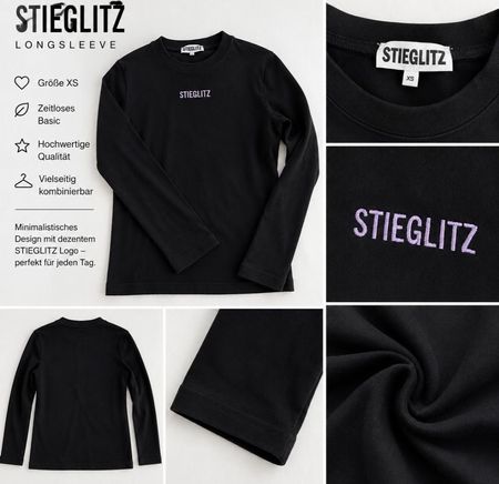 Stieglitz Longsleeve schwarz Grösse XS wie neu