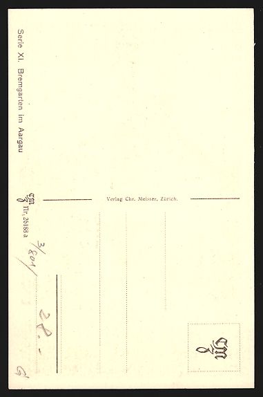 Cartoline postali: Bremgarten im Aargau, Ortspartie mit gro – Usato da Berlin venduto da bartko-reher 1