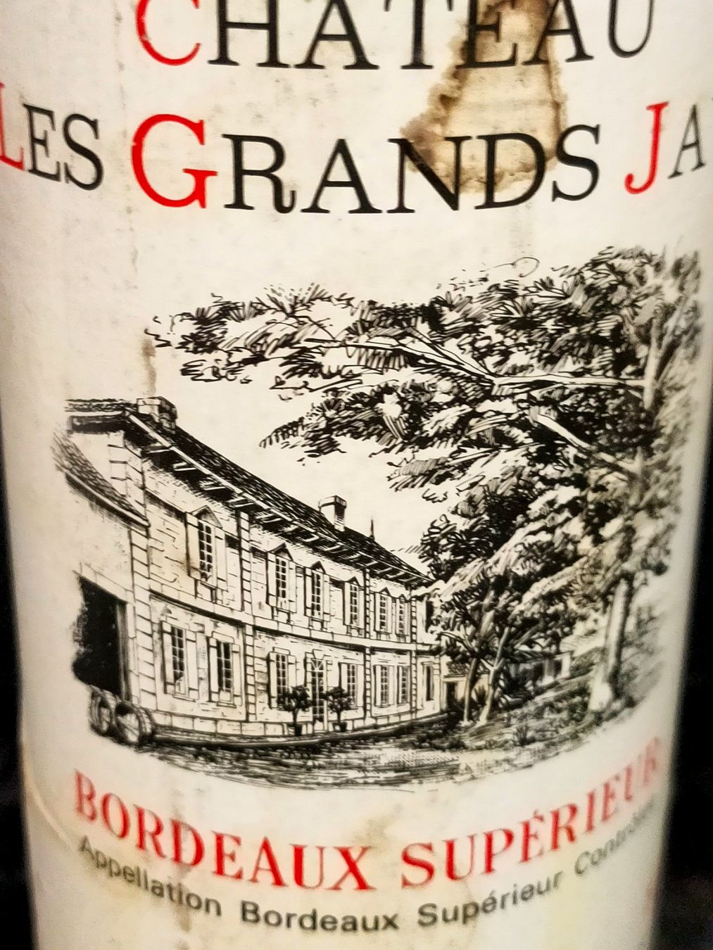 Wein: CHÂTEAU LES GRANDS JAYS 1979 – Neu (gemäss Beschreibung) aus Genève von Leboucheoreilles 7