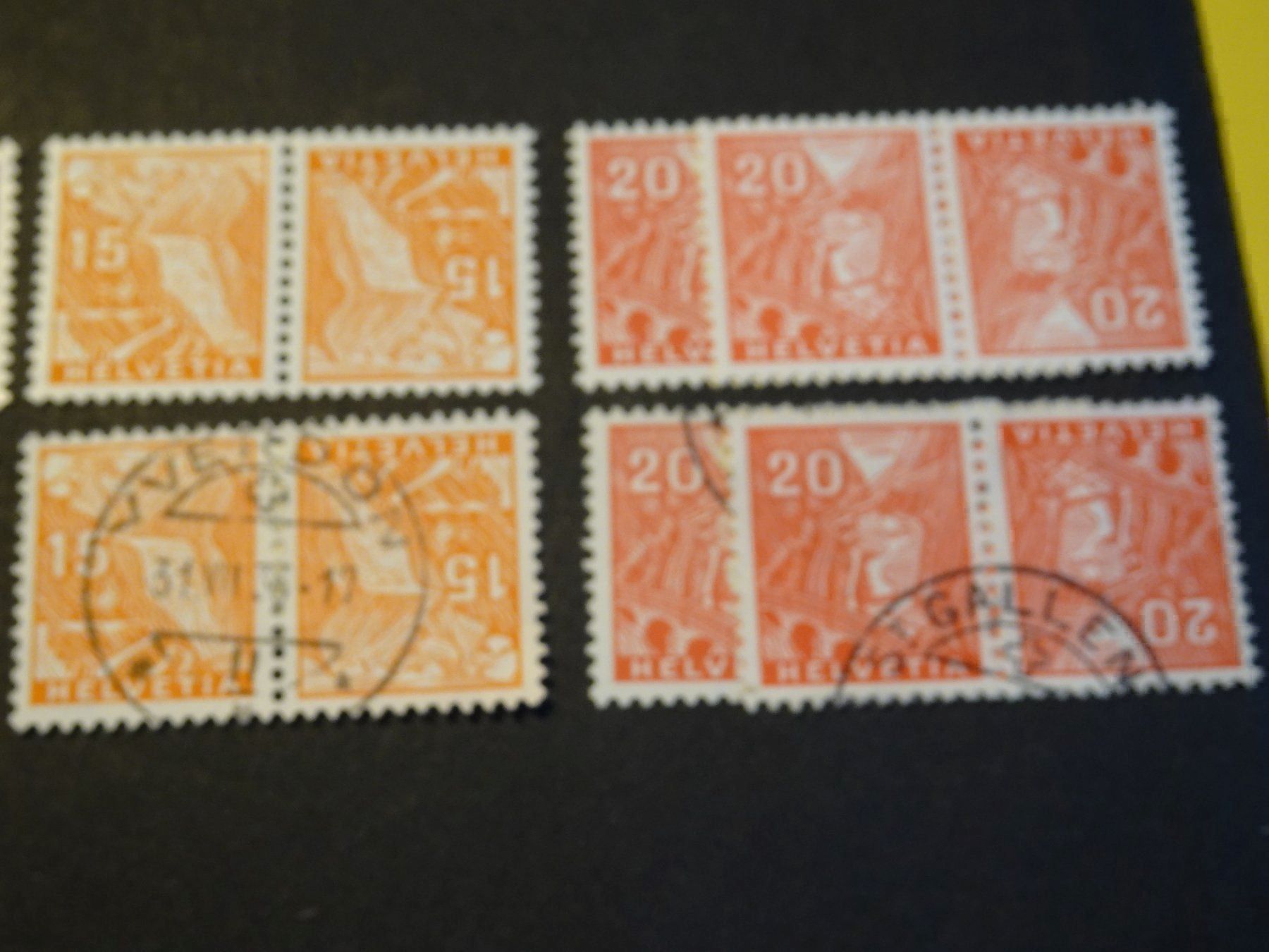 Alle Briefmarken: KEHRDRUCK POSTFRISCH UND GESTEMPELT SATZ – Gebraucht aus Eschenbach SG von eDaisy 2
