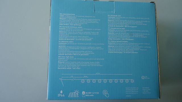 Ghirlande e barre luminose: Solar Lichterkette 10 Laternen weiss neu – Nuovo e nell'imballaggio originale da Ergisch venduto da Baluna24 2