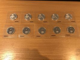 10 Roger Federer Sondermünzen in Silber