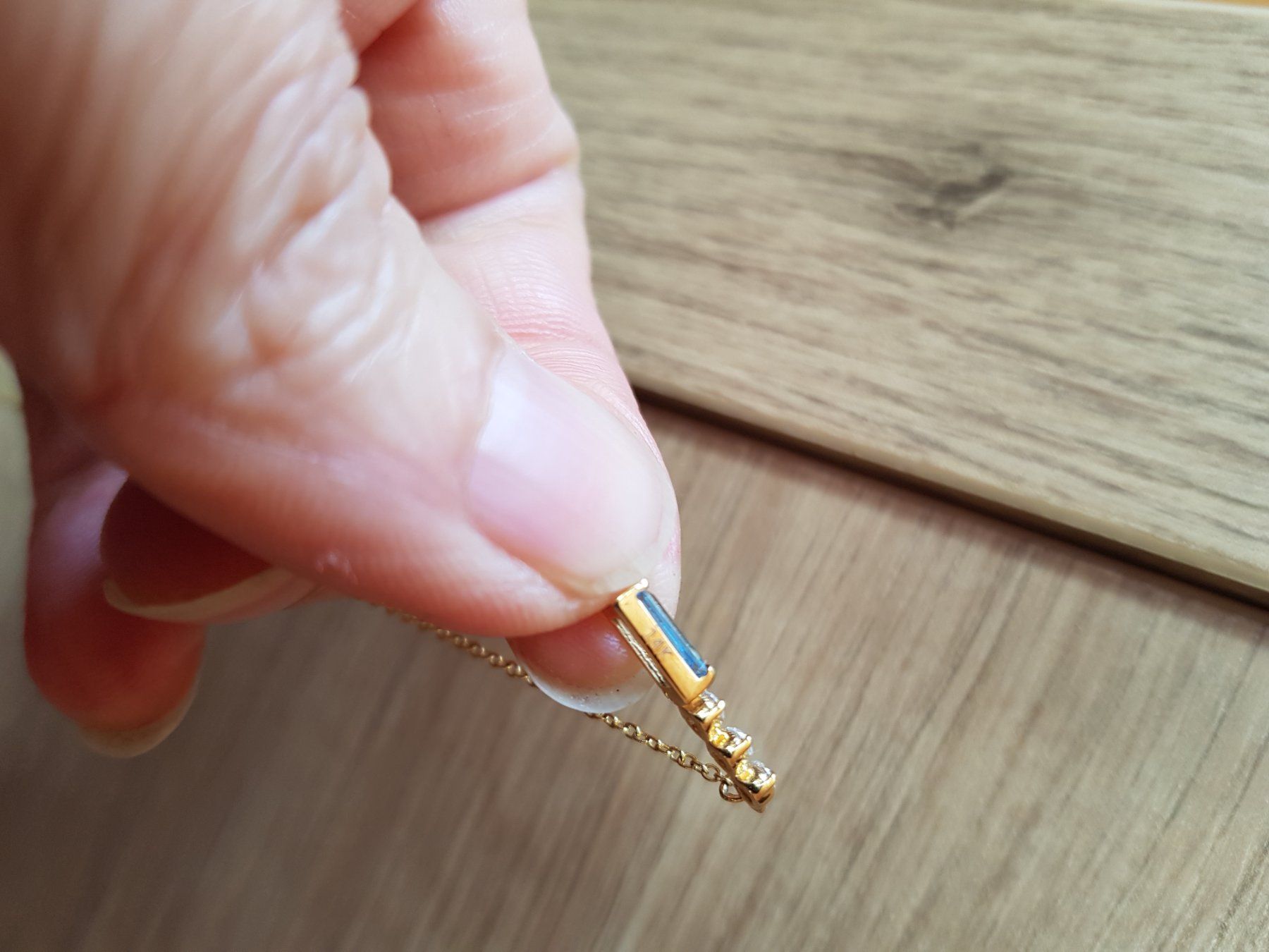 Ketten: 14K Gold-Halskette – Neu (gemäss Beschreibung) aus Zweisimmen von Adorable 5
