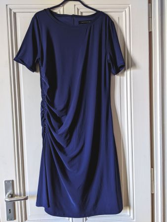 STEFFEN SCHRAUT : Robe drapée marine élégance/confort 40-42