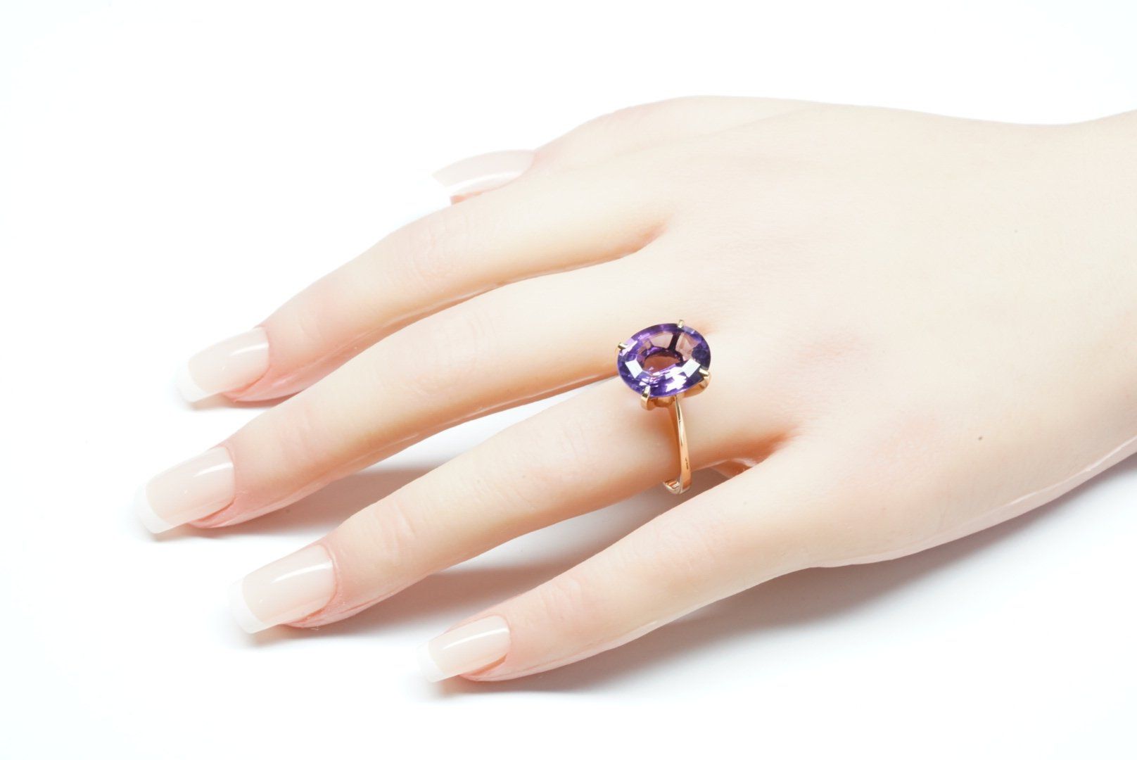 Anelli: Fingerring 18k Gelbgold mit Amethyst – Usato da Bülach venduto da Re-Jewelled 5