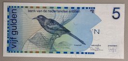 Seltene 5 Gulden Banknote der Niederlaendischen Antillen