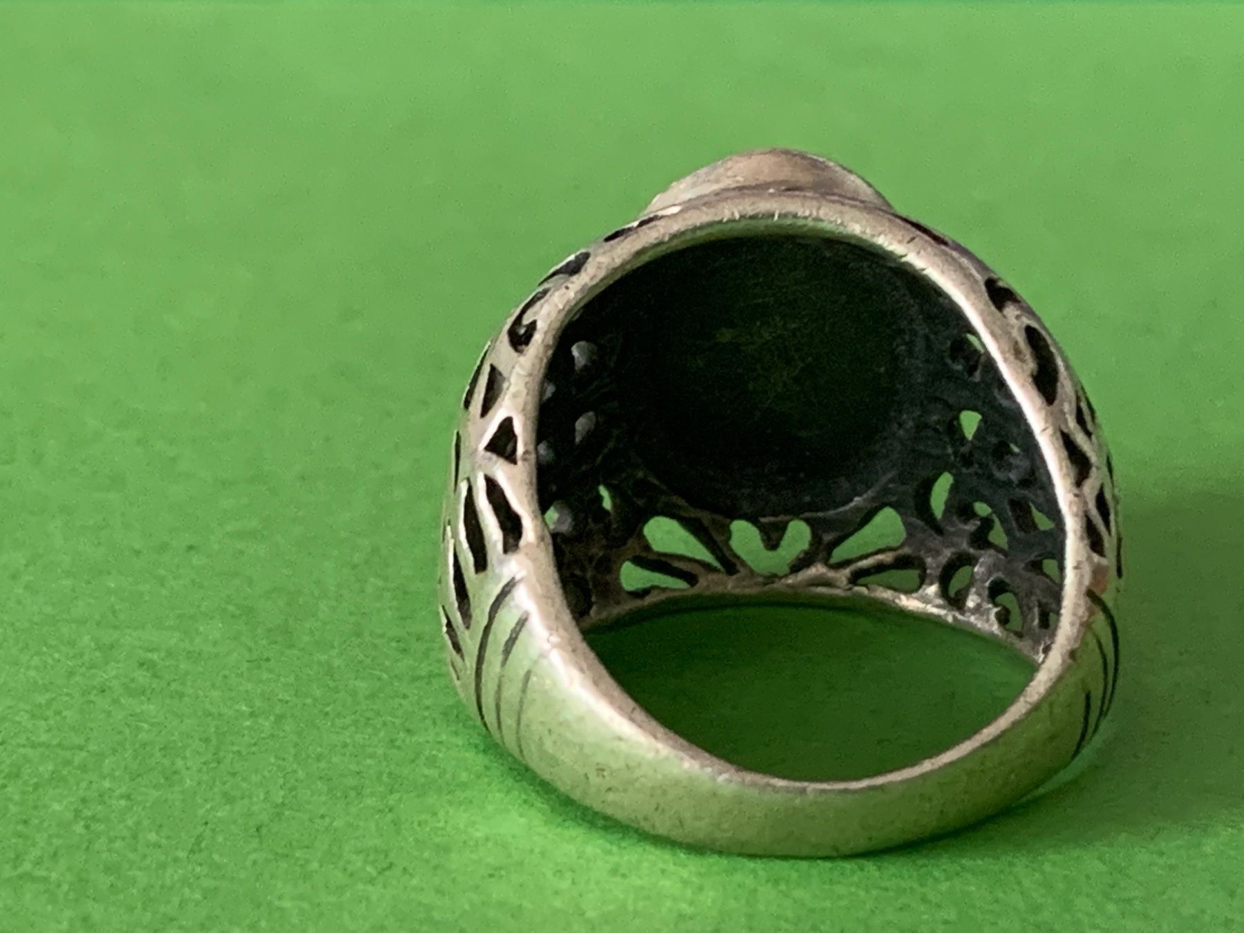 Onyx Ringe: Silberring ONYX halbmond (rg 53) – Gebraucht aus Laufen von belleskulptur 4