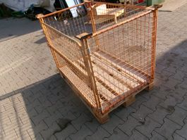 Metall / Palettaufsetzgitter  mit Holzplatt -Lager