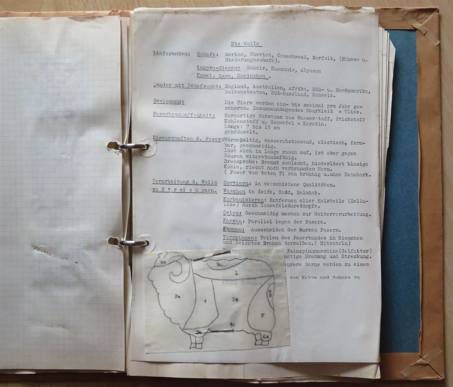 Libri: Textilien Materialkunde, Schulheft 1950 – Usato da Oberriet SG venduto da ganesh435 3