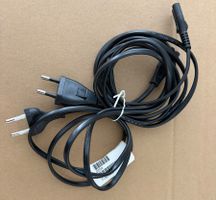 2x Netzkabel 2-poliger Stecker schwarz, siehe Foto