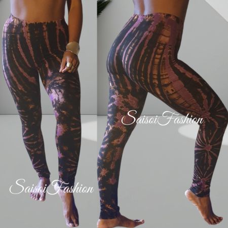 Batik Handmade Hippie  Yoga  Pilates  Party Leggings XS-L