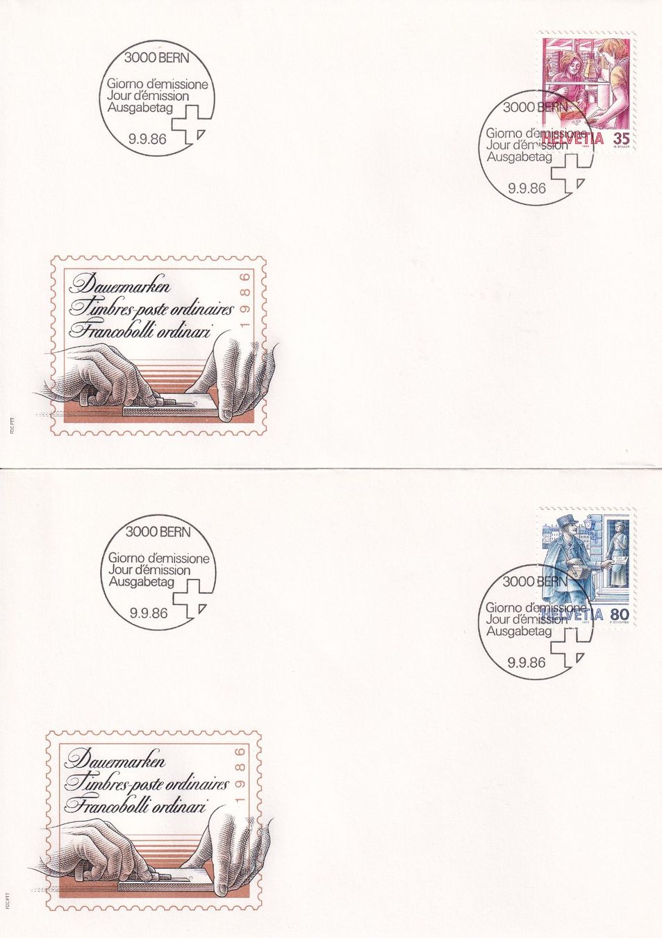 Tutti i francobolli: Lot 13 Briefe FDC 1986 - 1987 – Usato da Rossa venduto da becky05 2