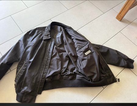 Herren Lederjacke Angelo Litrico dunkelbraun Grösse L