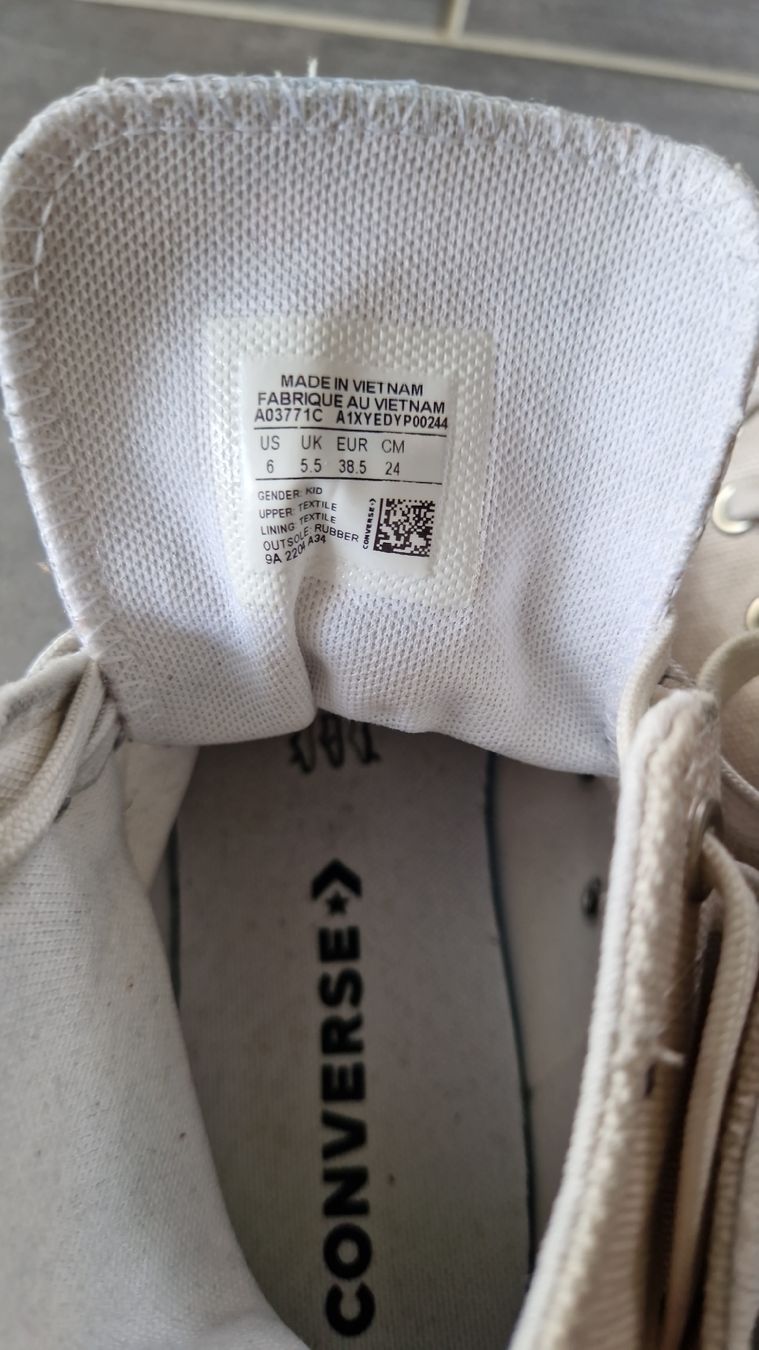 Converse Damenschuhe: converse gris clair Taille 38,5 peu portée – Neu (gemäss Beschreibung) aus Tavannes von Ramseier1 3