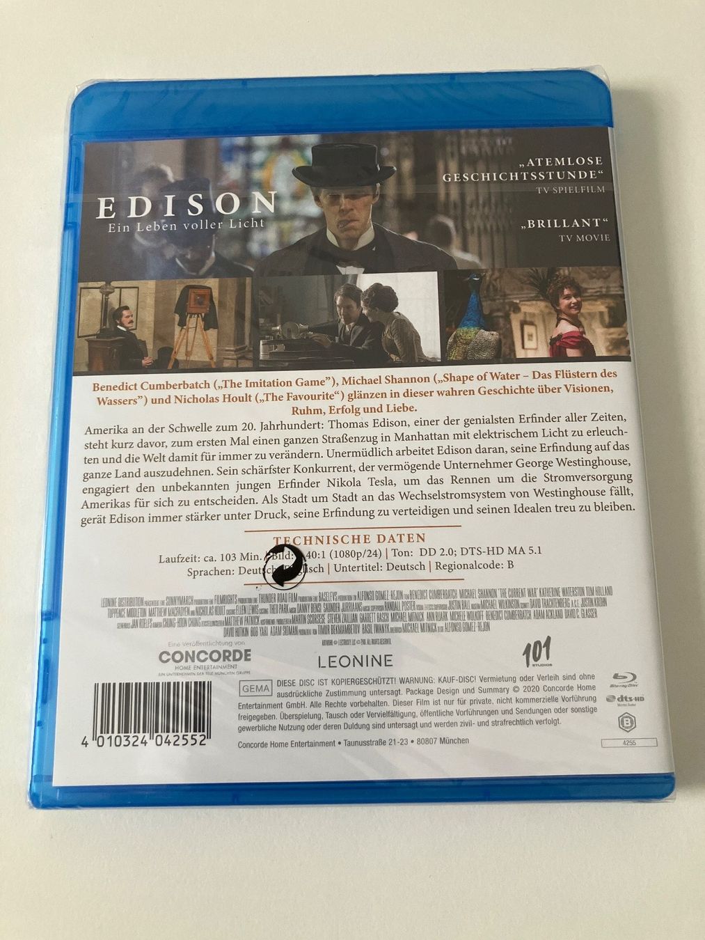 Tutti i DVDs: Edison - Ein Leben voller Licht [Blu-ray] Cumberbatch Neu – Usato da Arbon venduto da Sugofresser 1