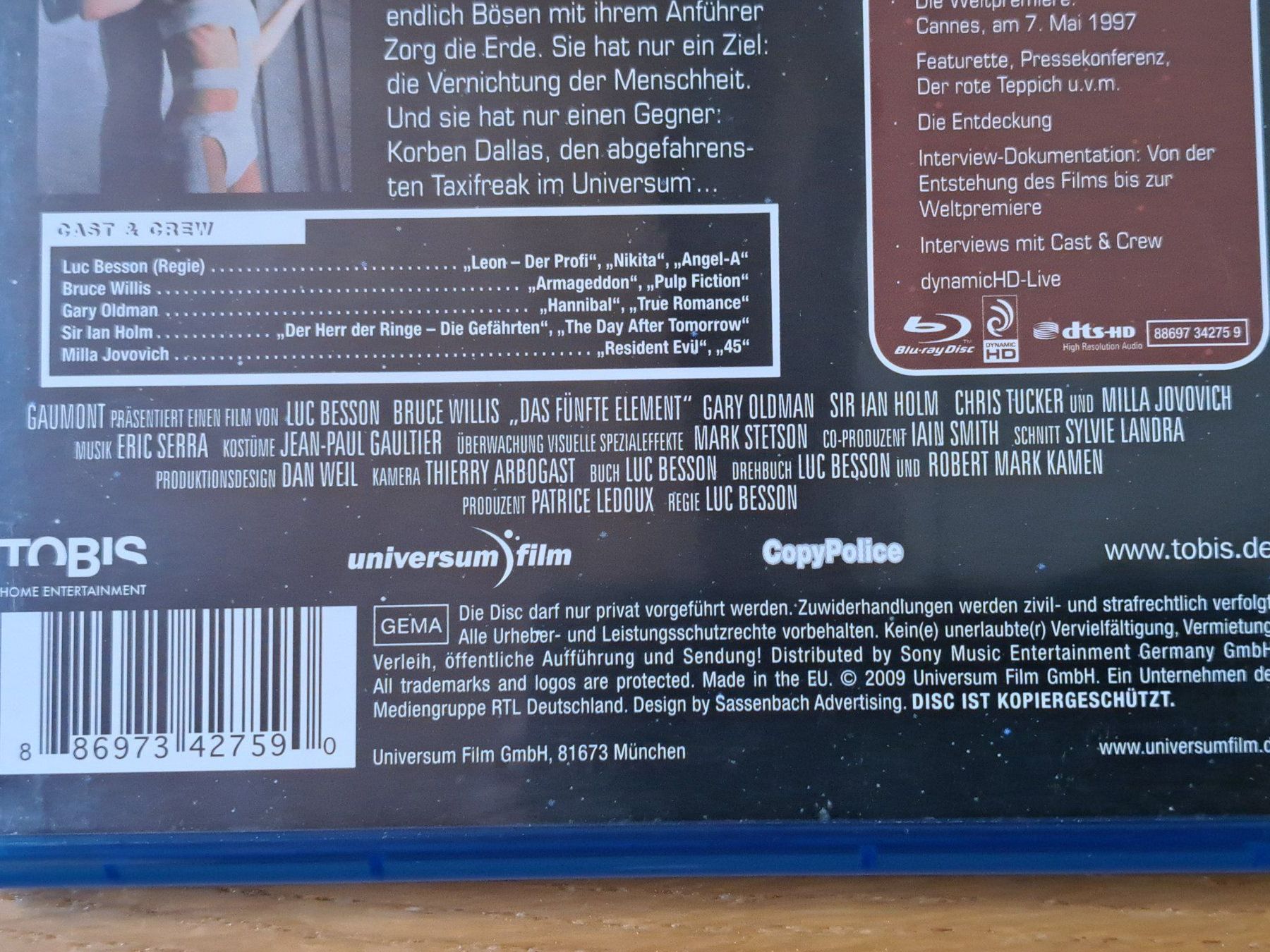 Alle DVDs: Bluray Das fünfte Element von Luc Besson mit Bruce Willis – Neu (gemäss Beschreibung) aus Unterseen von Kanica 4