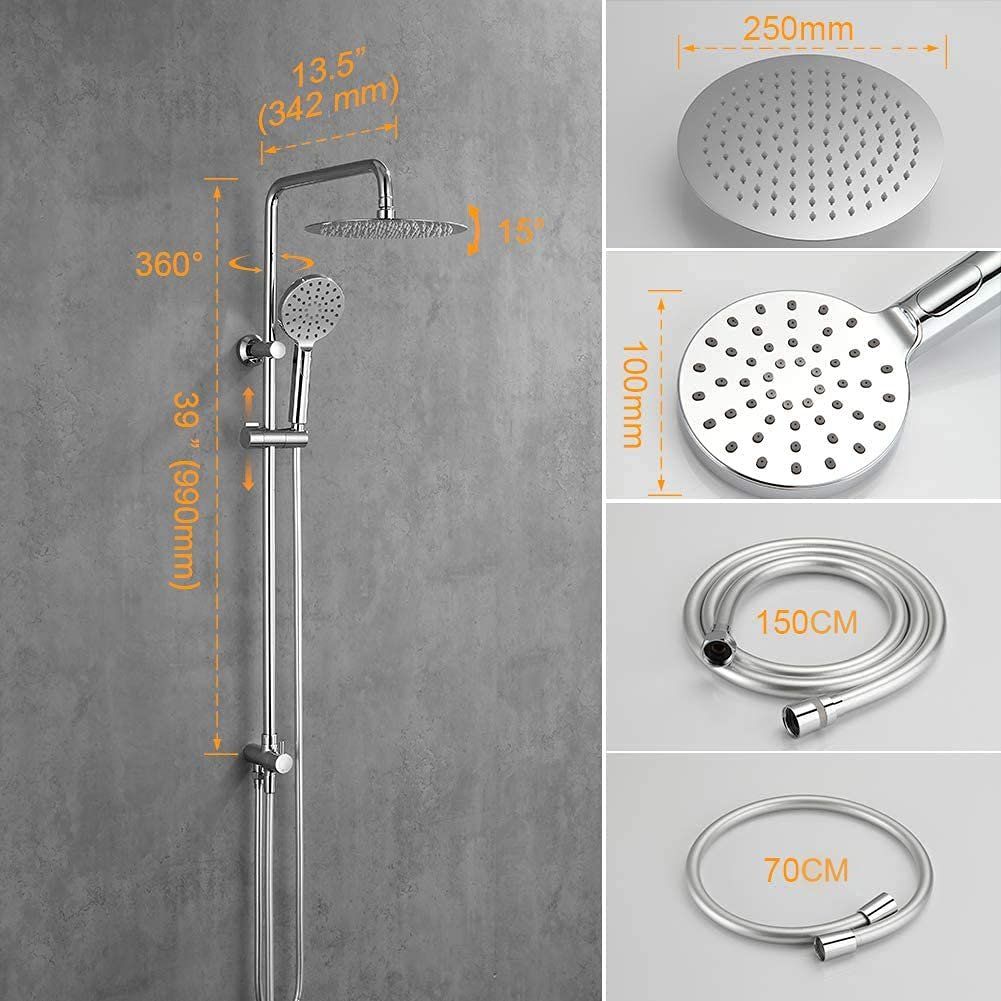 Douches: Duschsystem Duschset Duschsäule Regendusche 25cm Handbrause – Neuf avec emballage d'origine à Zürich par NovaDen 1