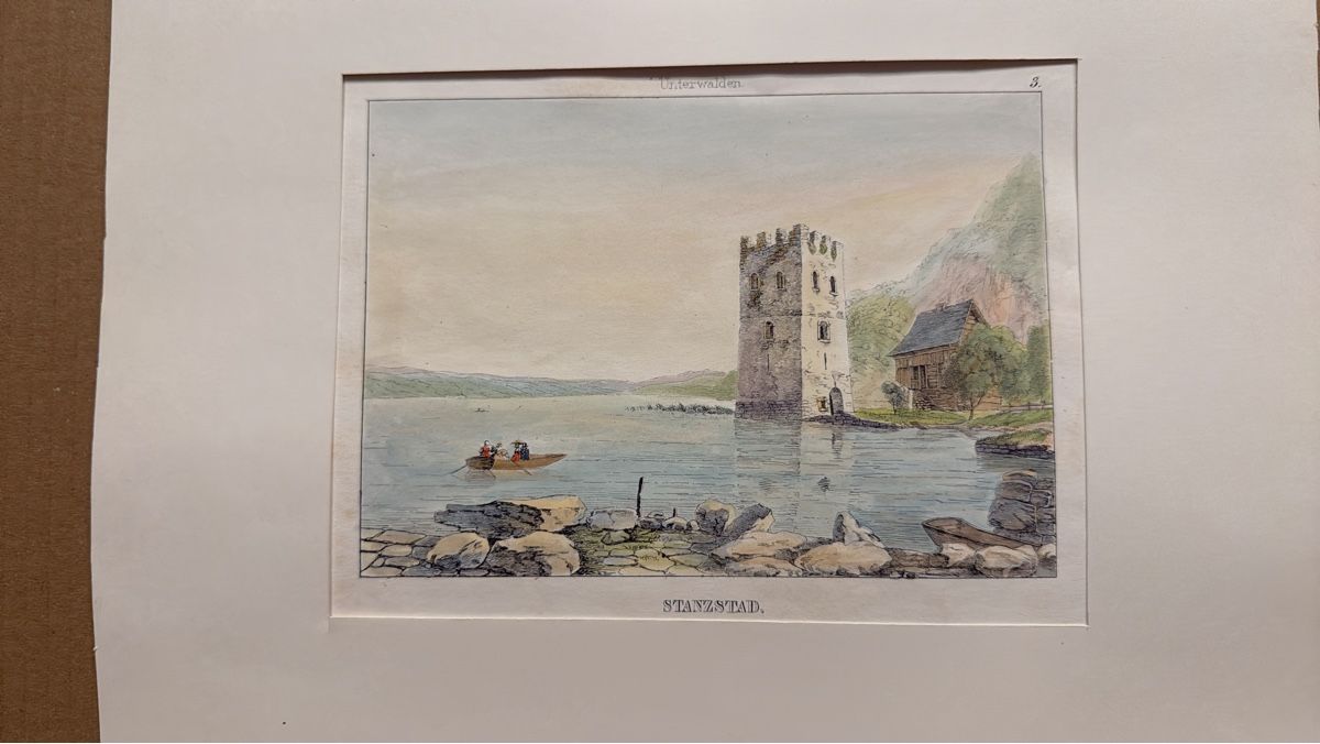 Stiche: Stansstad" Schifffahrt Schloss – Gebraucht aus Meienberg von sony252