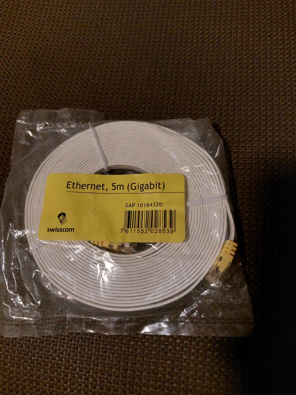 Swisscom Cavi: Ethernet Gigabit Kabel 5 m – Usato da Escholzmatt venduto da Stern777