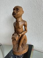 Vintage African Tribal Sculpture, Hand Carved Wood