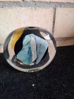 Glasobjekt Murano-Stil handgefertigt klar mit Farb-Inklus...