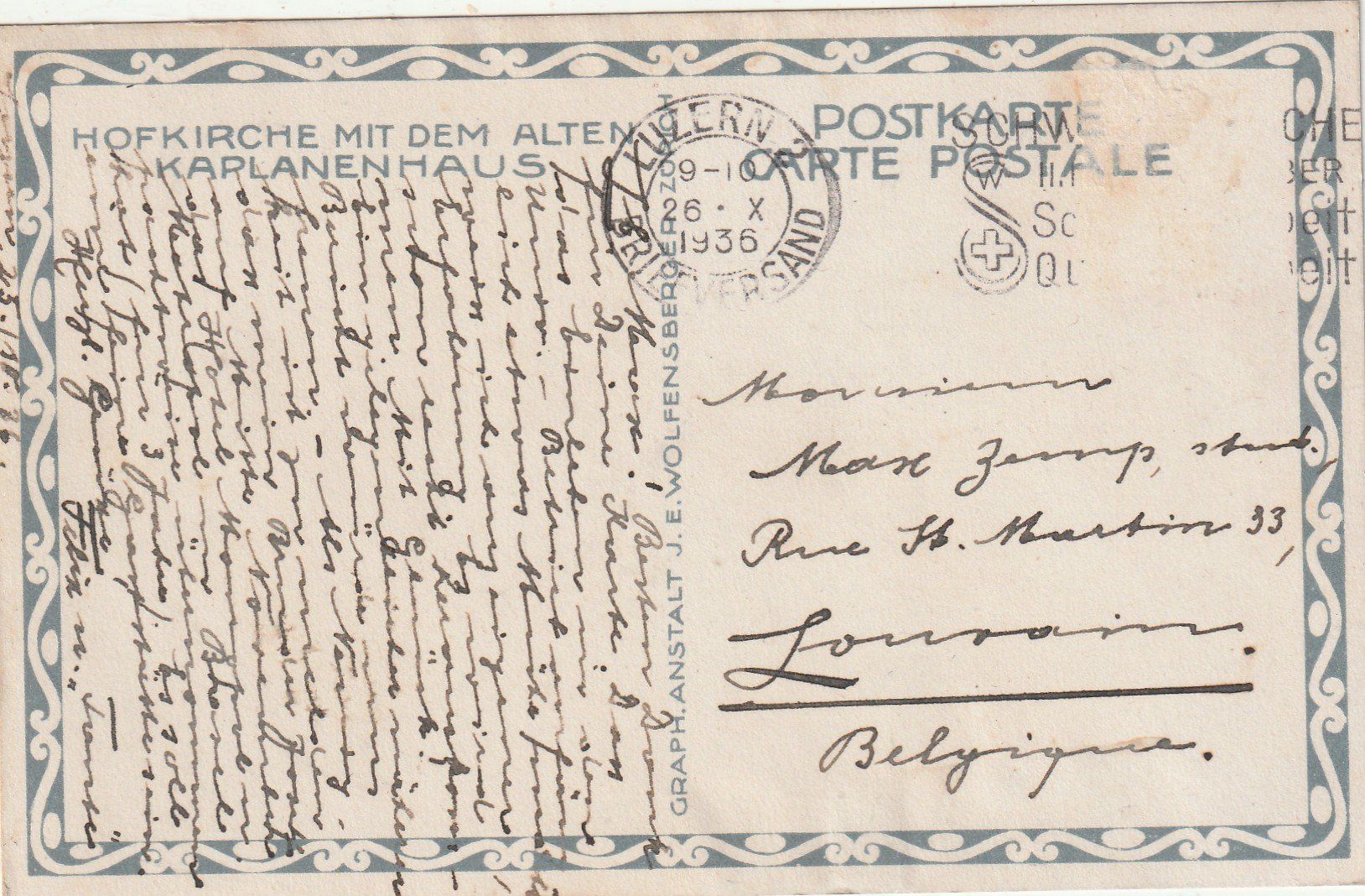 Cartes postales: Hofkirche mit der alten Kaplanenhaus – D'occasion à Lumbrein par made02 1