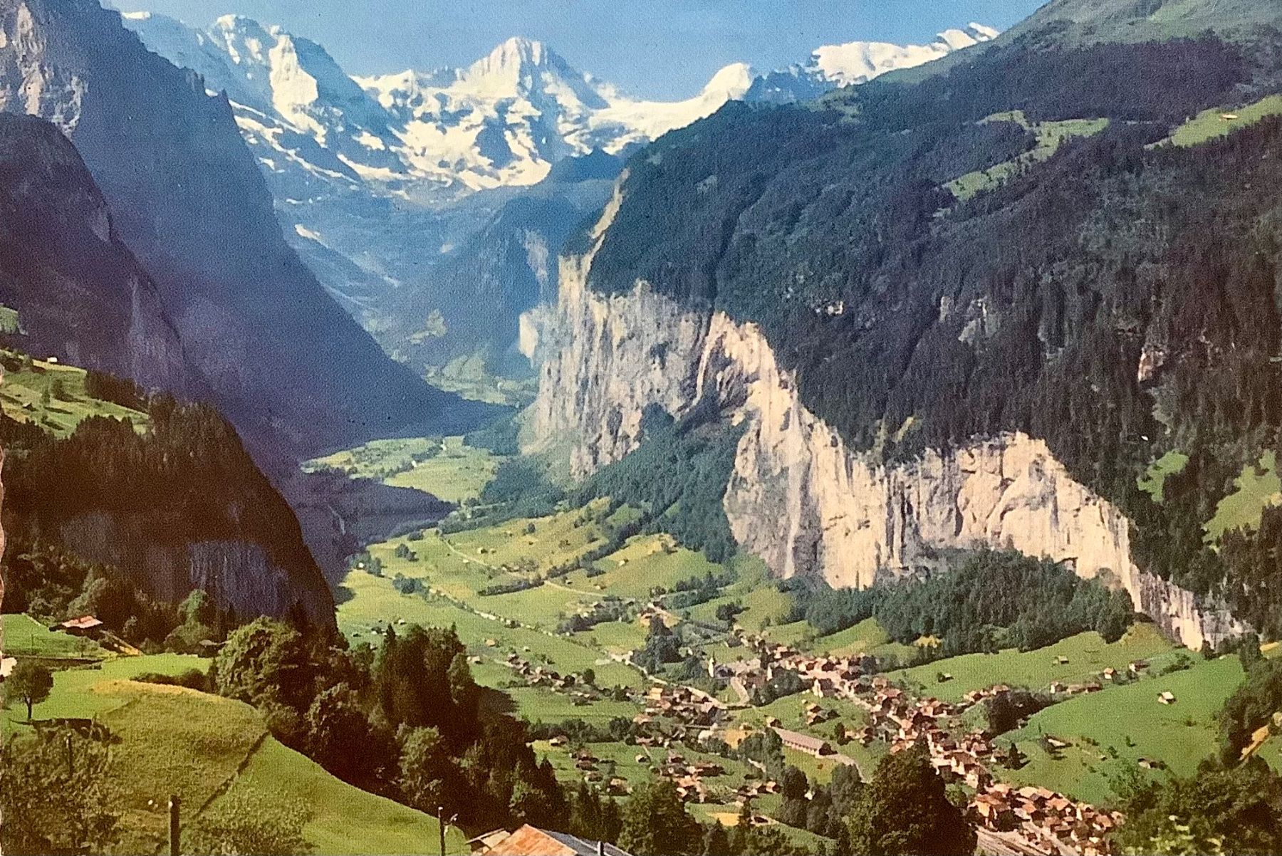 Cartoline postali: LAUTERBRUNNEN mit Staubbach - Berner Oberland – Usato da Root venduto da ENGLAND-TREASURES 1