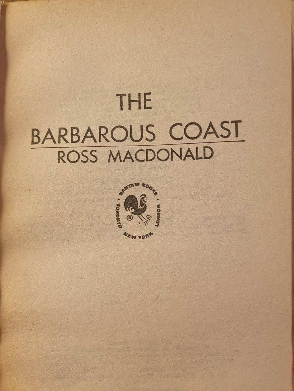Libri: The Barbarous Coast - Ross Macdonald – Usato da Zürich venduto da loosebone 3