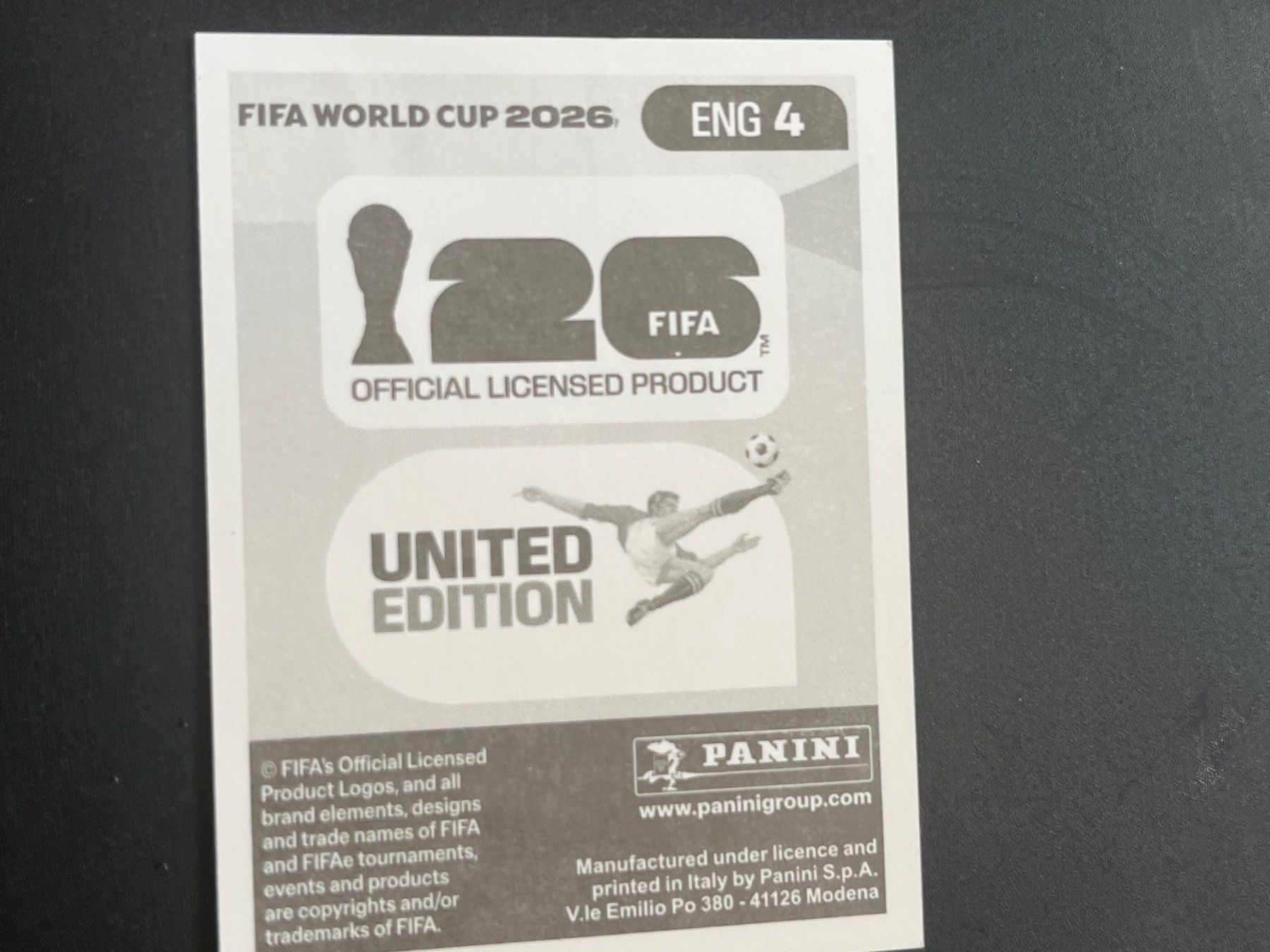 Panini Sammelbilder & Trading cards: Panini ENG4 – Neu (gemäss Beschreibung) aus Susten von Rechnun 1