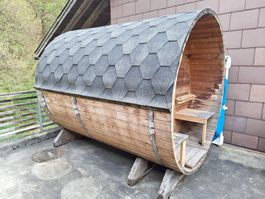 Fasssauna mit 9kW Ofen