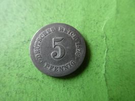 Dt. Reich 1876 A, 5 Pfennig