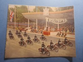 TRIUMPH  MOTORCYCLE  1947  BROCHURE  VINTAGE