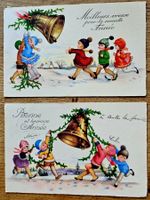 2 cartes postales de Bonne Année, 1937