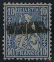 CH - Sitz. Helvetia - Zst. Nr. 31 - Stabstempel Winkel