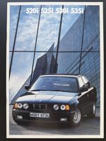 BMW 5er Reihe E34 Prospekt 520i bis 535i von 1988 deutsch