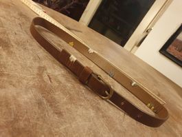 Kindergürtel Leder mit Inkadekoration ca 60 cm