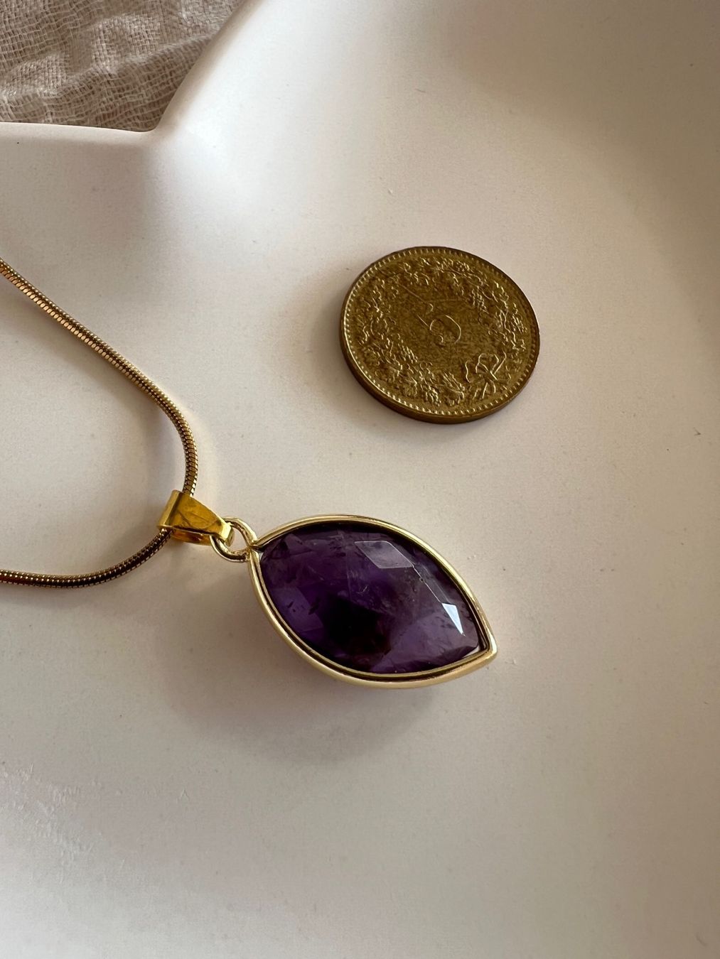 Anhänger: Collier avec pendentif en améthyste - Amethyst Anhäger – Neu und originalverpackt aus Pully von sunaddict 4