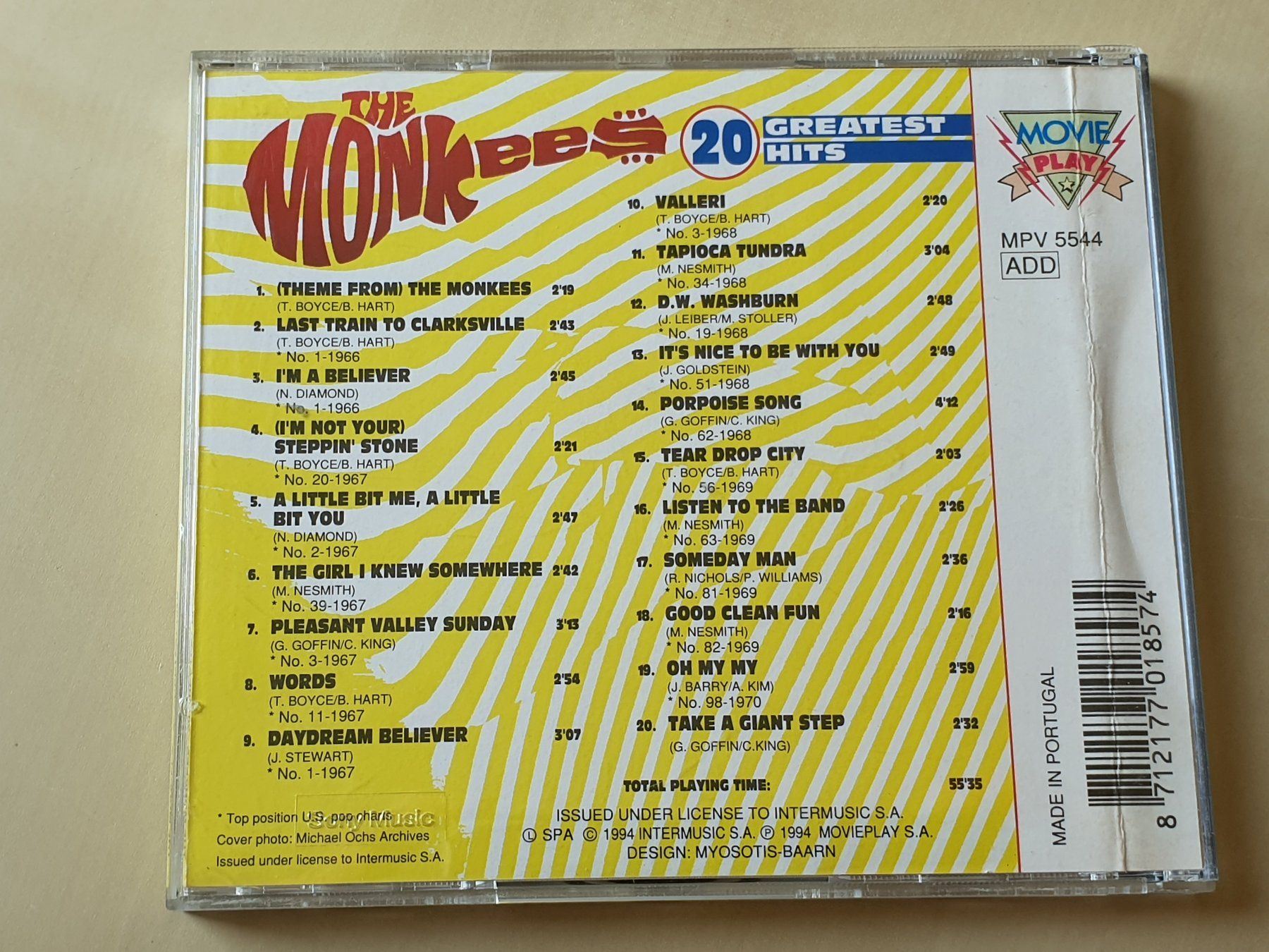 CD: The Monkees 20 Greatest Hits – Usato da Stansstad venduto da collectorsshop 1