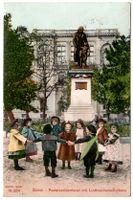 AK  Zürich - Pestalozzidenkmal mit Linthescherschulhaus