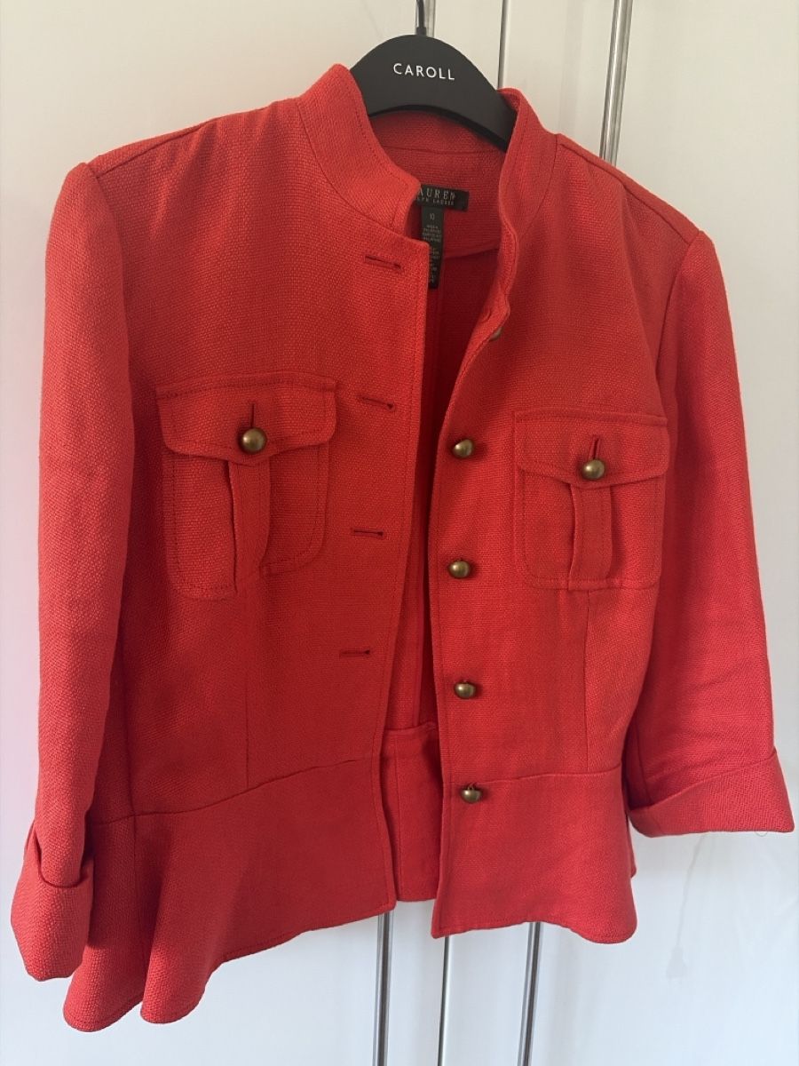 Ralph Lauren Giacche: Red/orange jacket Gold Buttons Size M – Usato da Zürich venduto da cme_ft9l 1