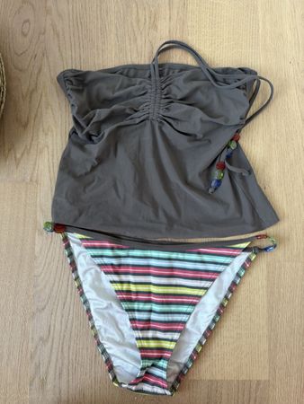 Bikini Damen Grösse M Grüngrau gestreift sehr guter Zustand